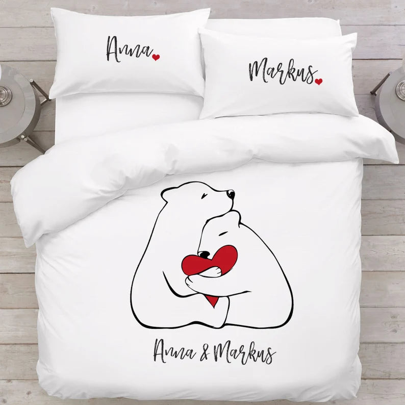 Custom couple bed set