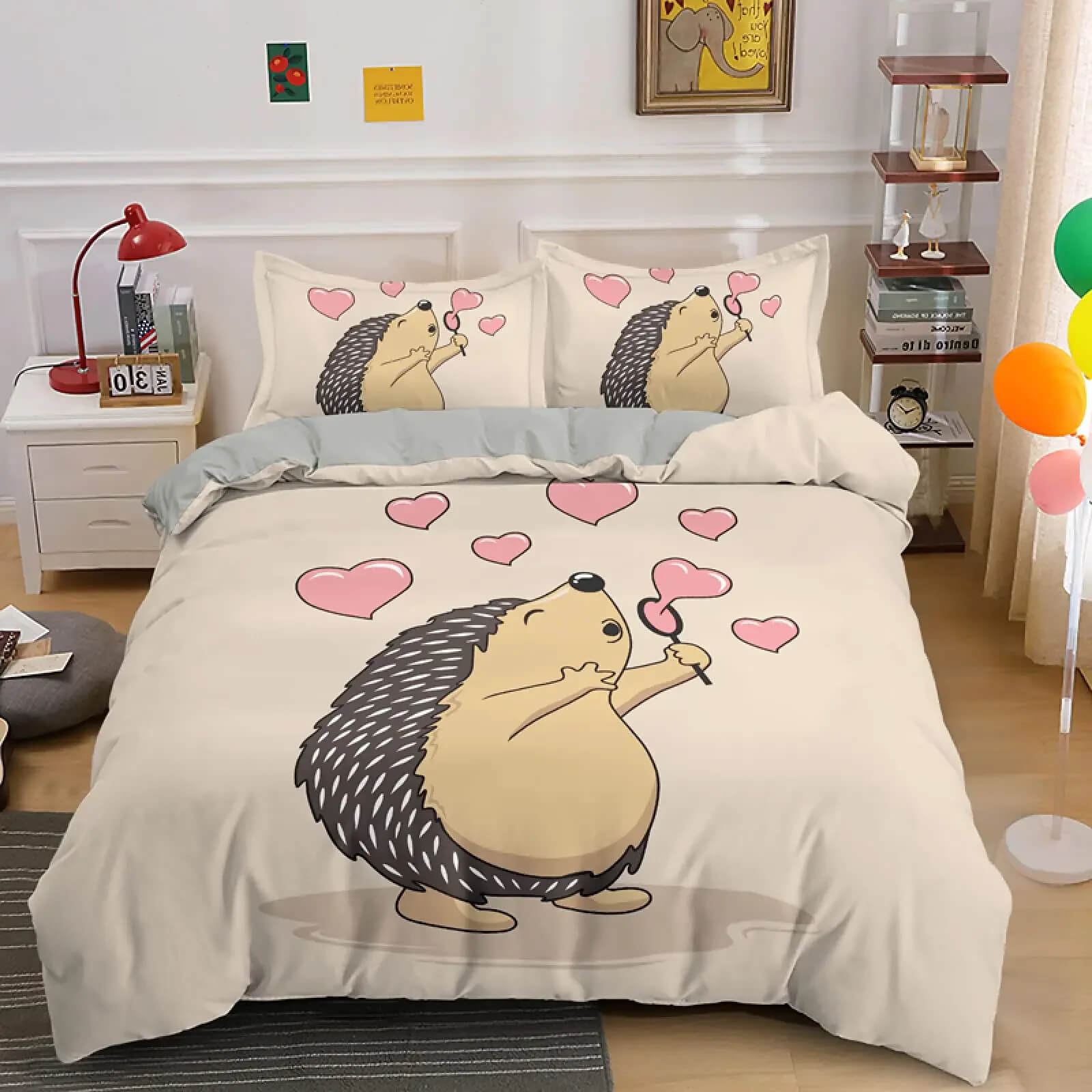 Cozy Forest Animal Quilt Cover for Child’s Room Decor
