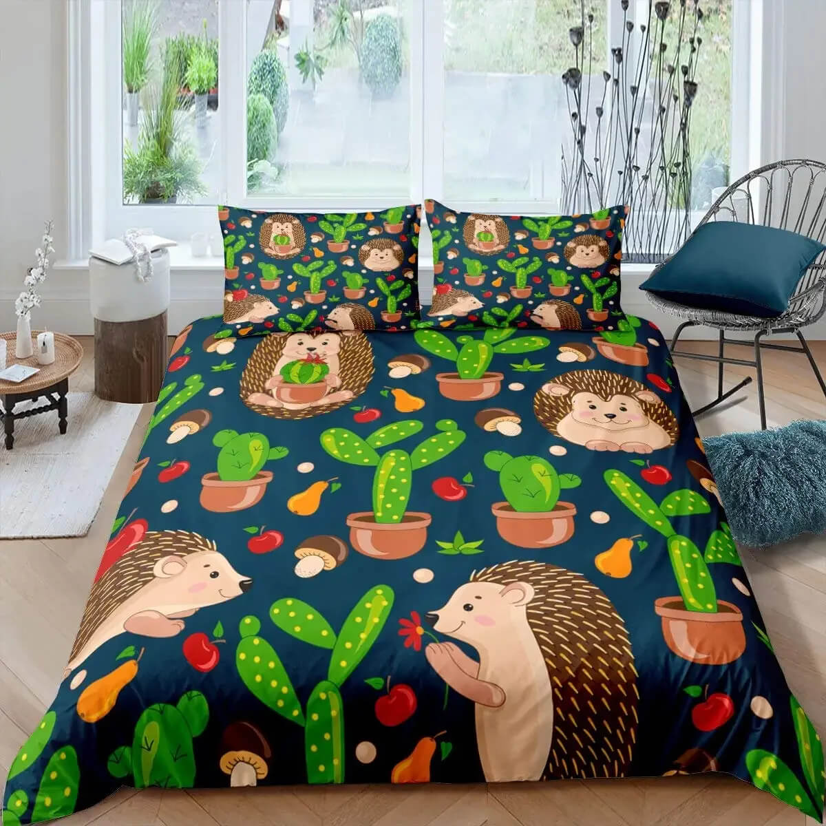 Adorable Hedgehog Quilt Cover for Kids and Teens