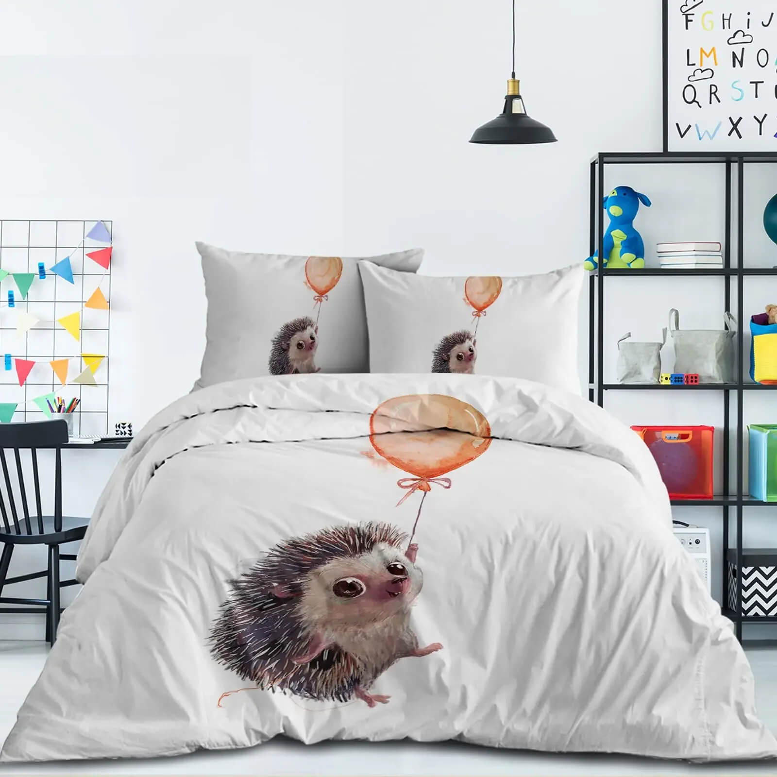 Soft Hedgehog Bedding Set for Nature Lovers Room