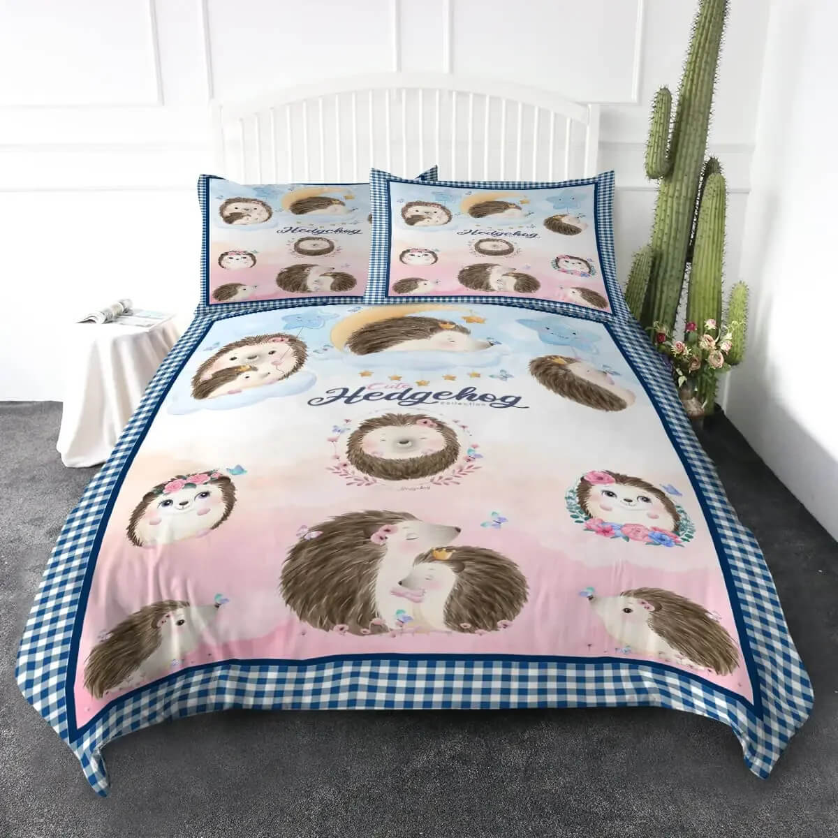 Nature Inspired Hedgehog Bedding for Boys and Girls Bedroom