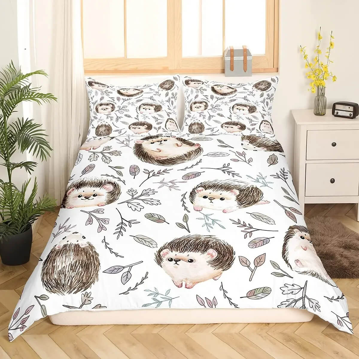 Cozy Hedgehog Bedding Set for Teens and Nature Lovers