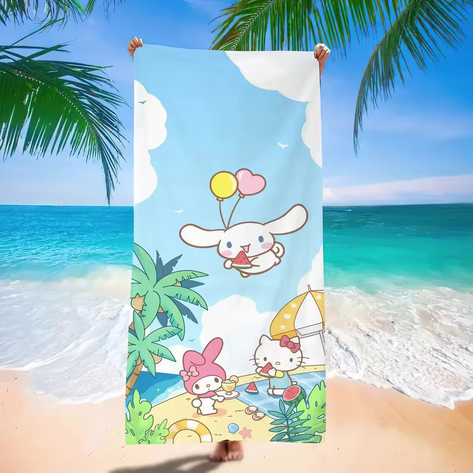Cute Kids Beach Towel Sanrio