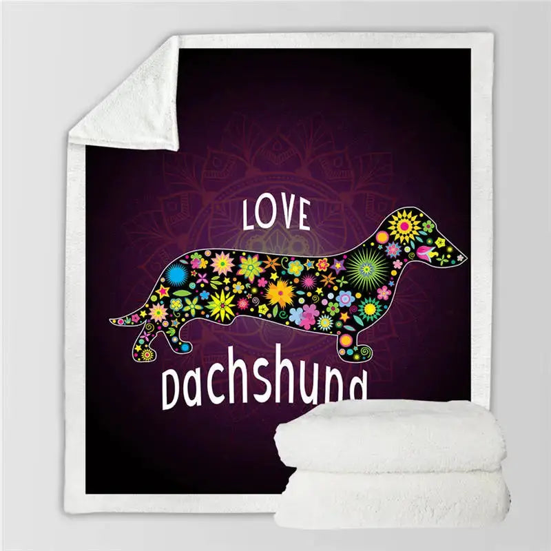 Dachshund Throw Blanket My Store