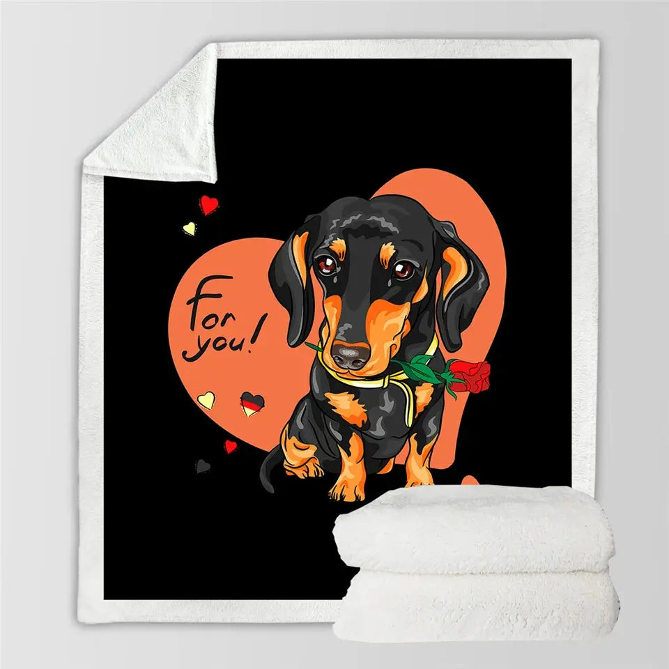 Dachshund Throw Blanket My Store
