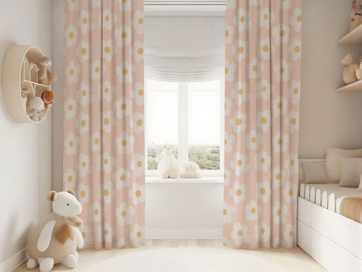 Daisy Baby Girl Room Curtain Nursery Curtains Window Curtains