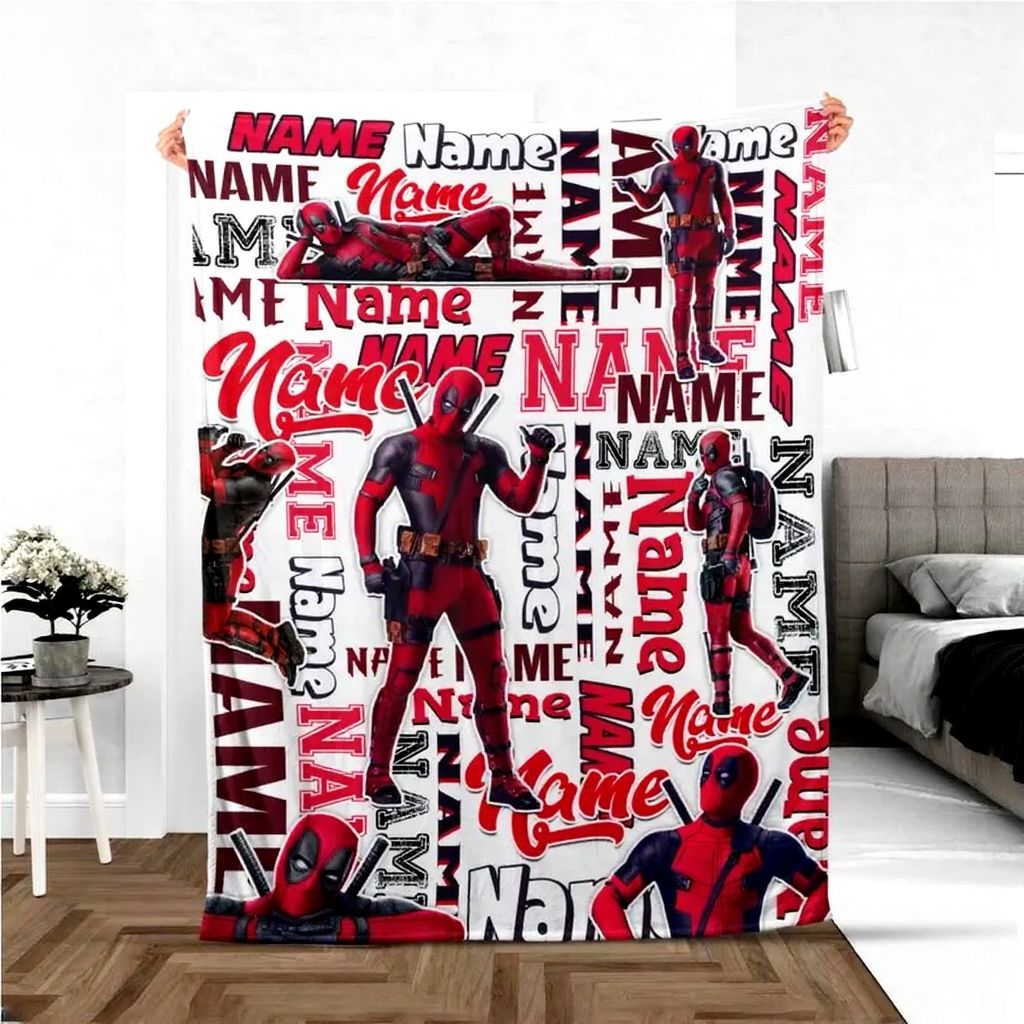 Dead pool super hero kids blanket