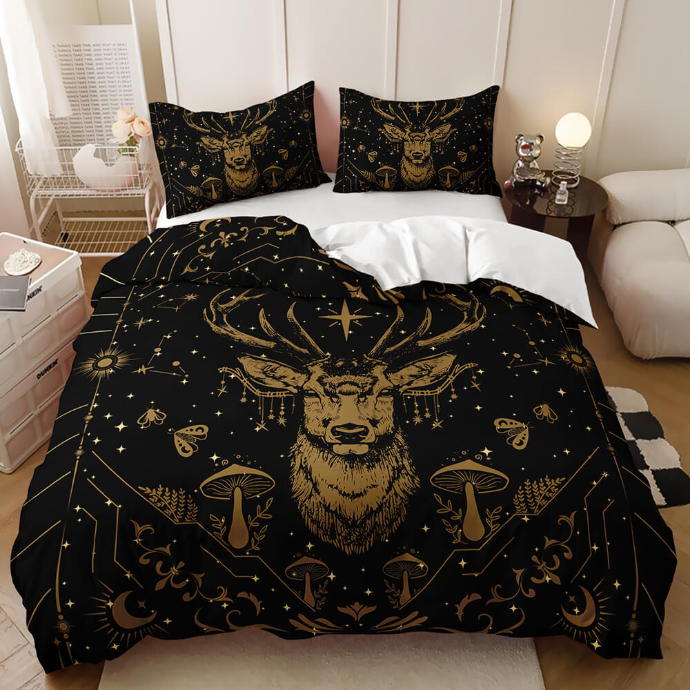 Forest deer doona cover with lake inspired design