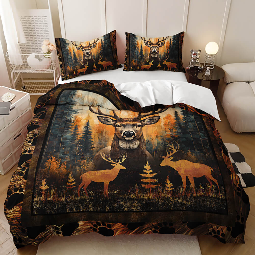 Lake forest wildlife doona cover for bedroom decor