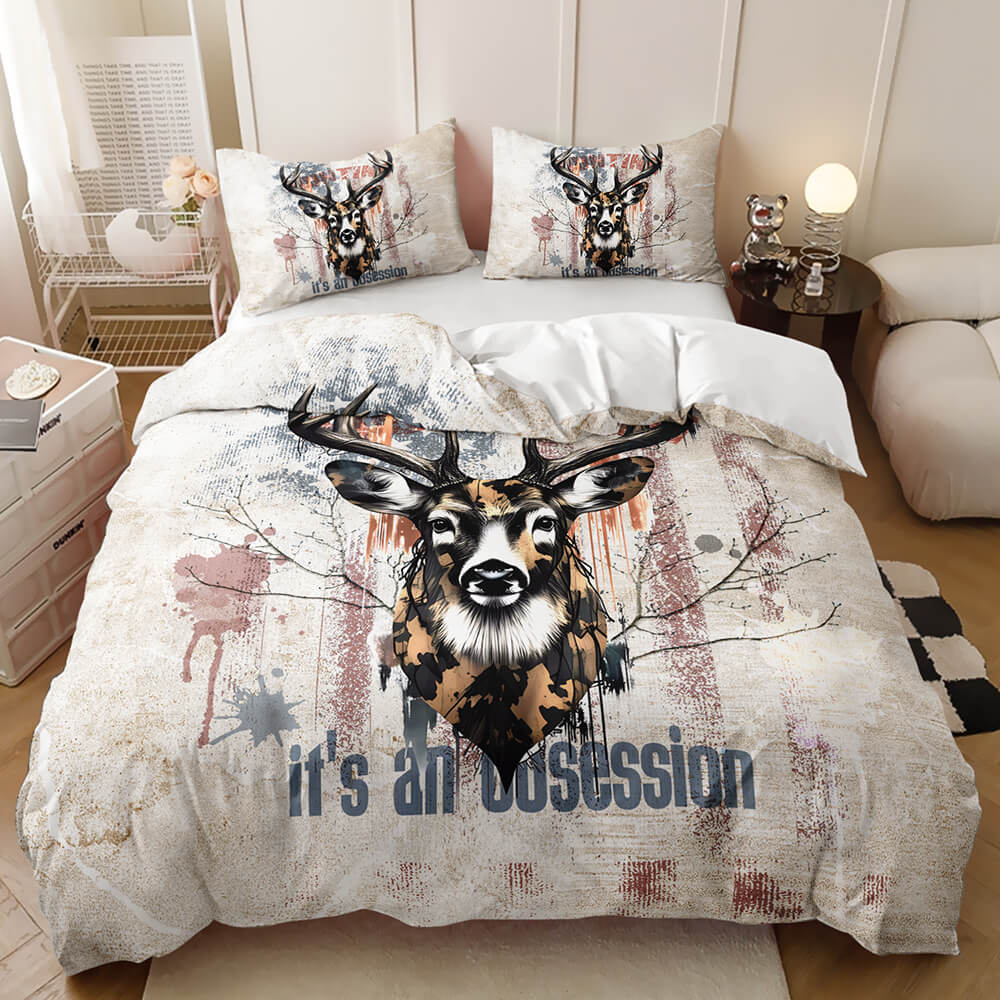Deer wildlife duvet cover set for hunters and nature lovers