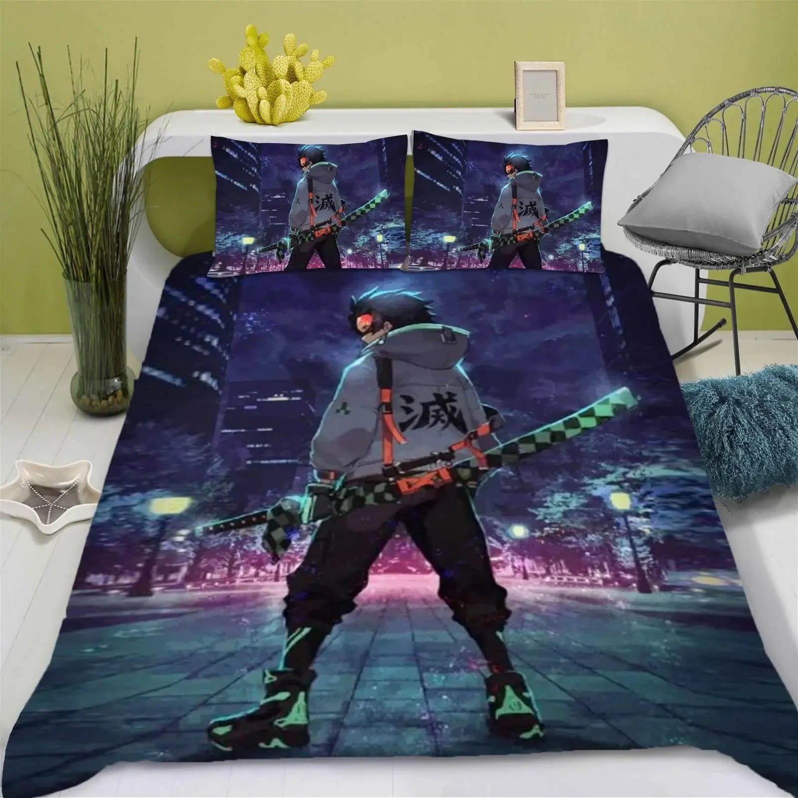 Demon Slayer Anime Tanjiro Kamado Duvet Cover