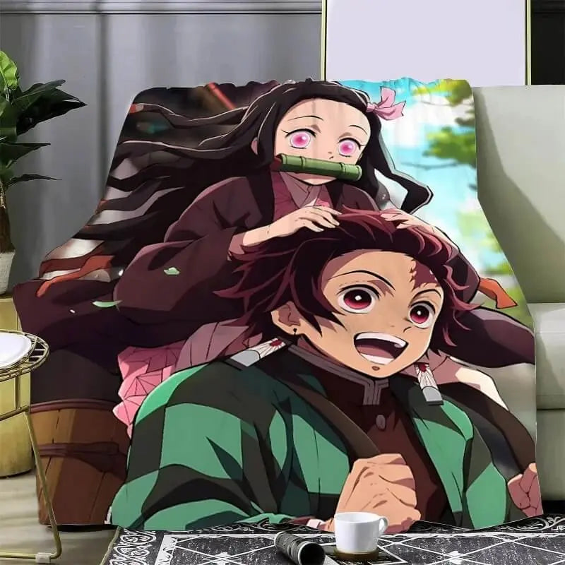 Demon Slayer Nezuko & Tanjiro Kamado Throw Blanket