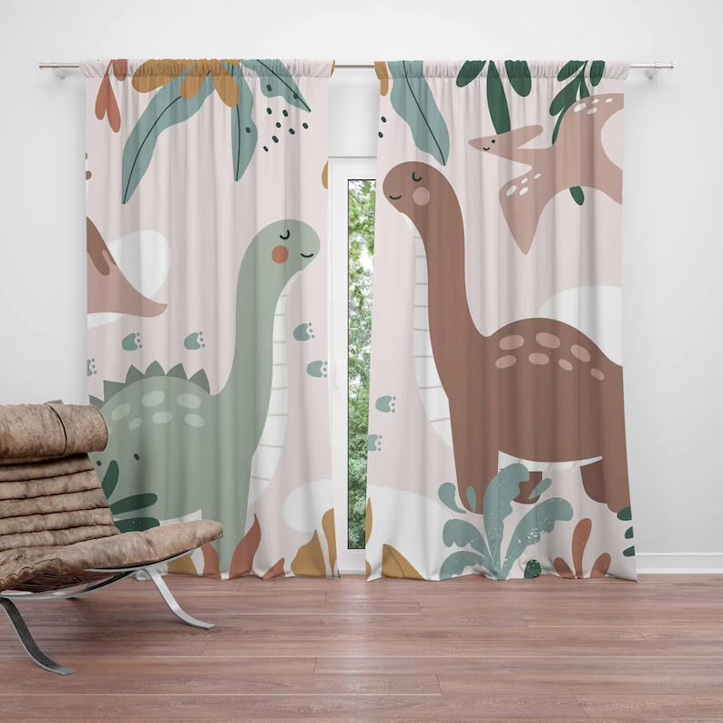 
Dinosaurs Forest Theme Baby Boy Room Curtains Nursery Curtains