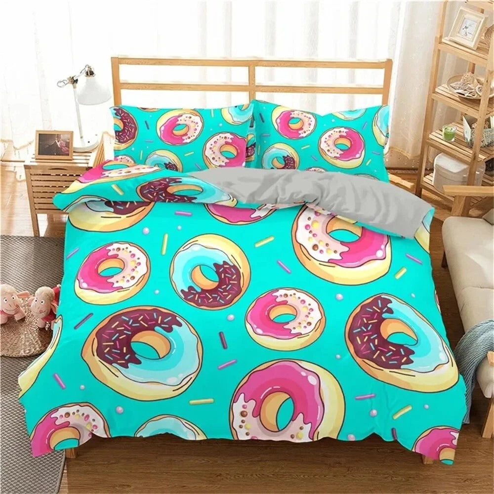 dessert print bedding set