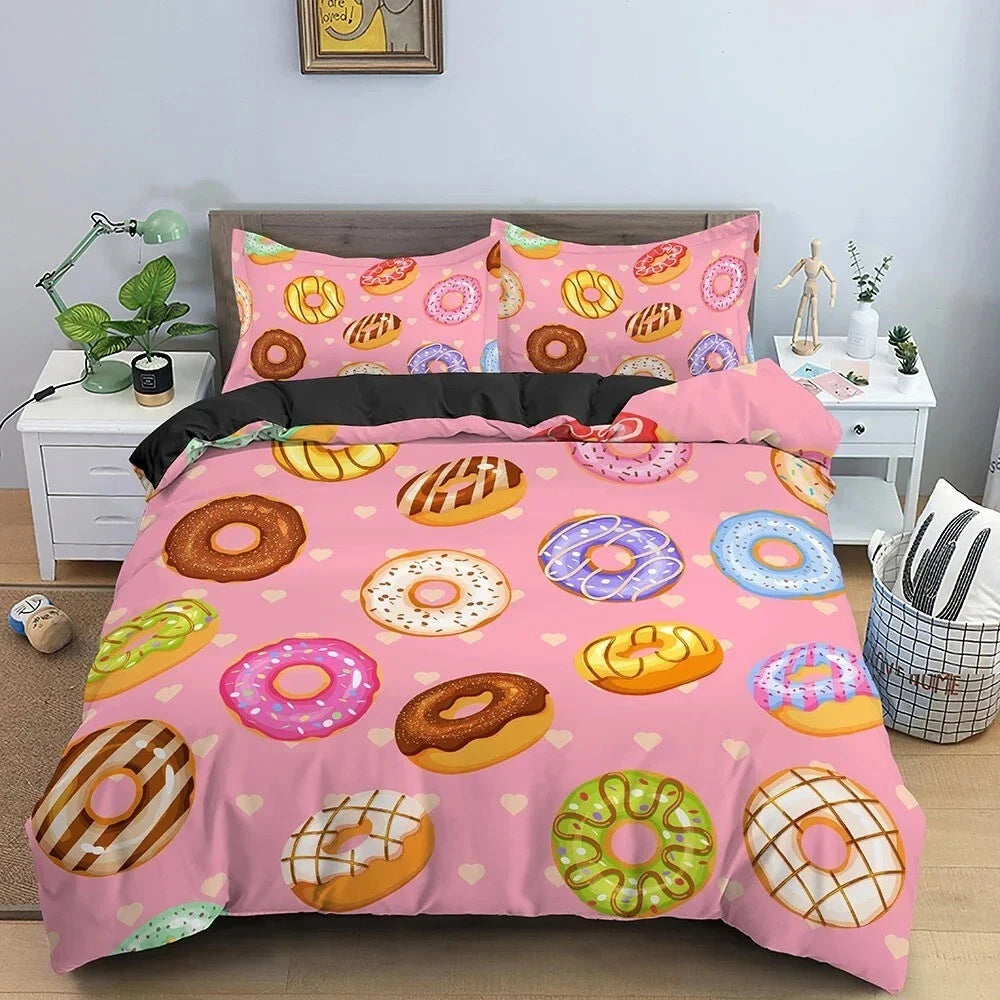 donut food themed bedding home decor