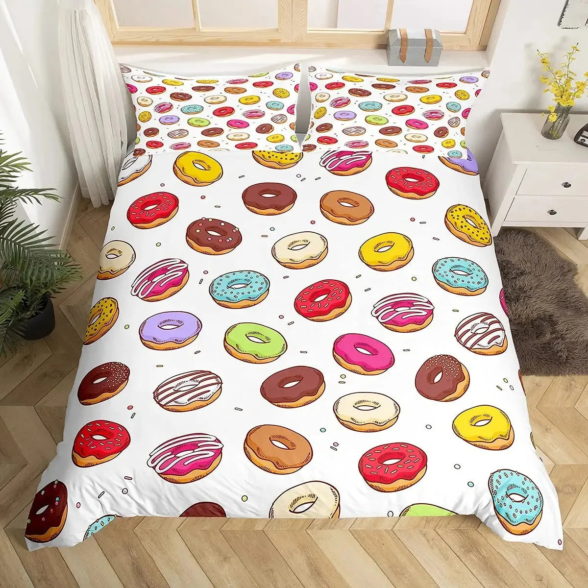 dessert donut bedding decorative set