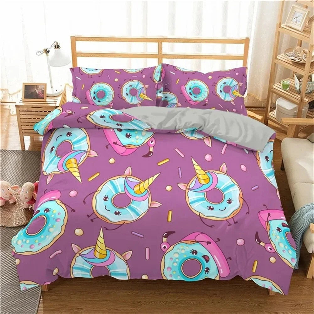 cute donut bedding for kids gift