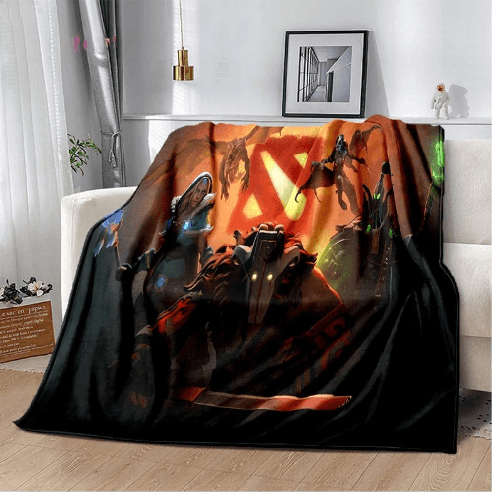 Cozy gamer blanket for couch and bed