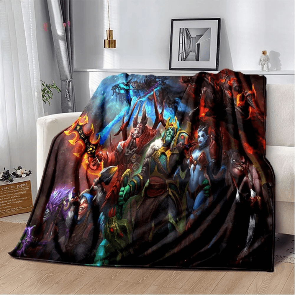 Warm flannel gaming blanket for year around