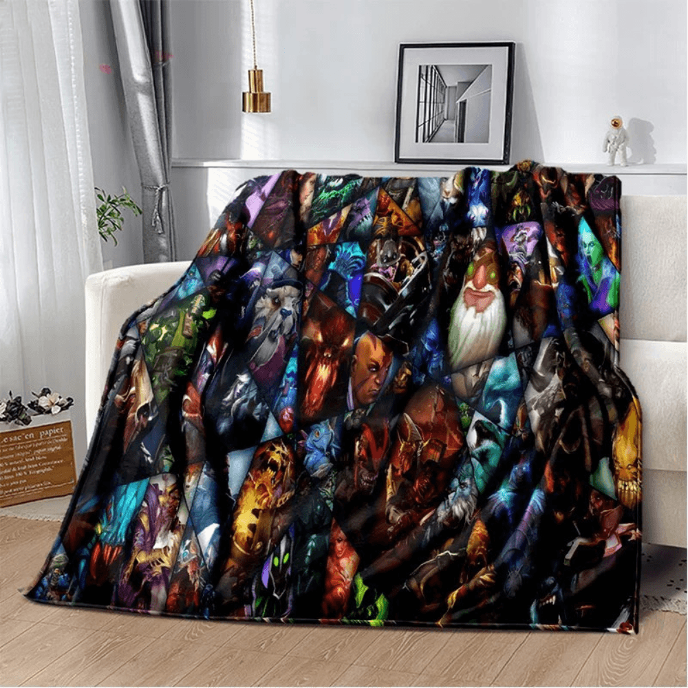 Lightweight Dota 2 gamer throw blanket