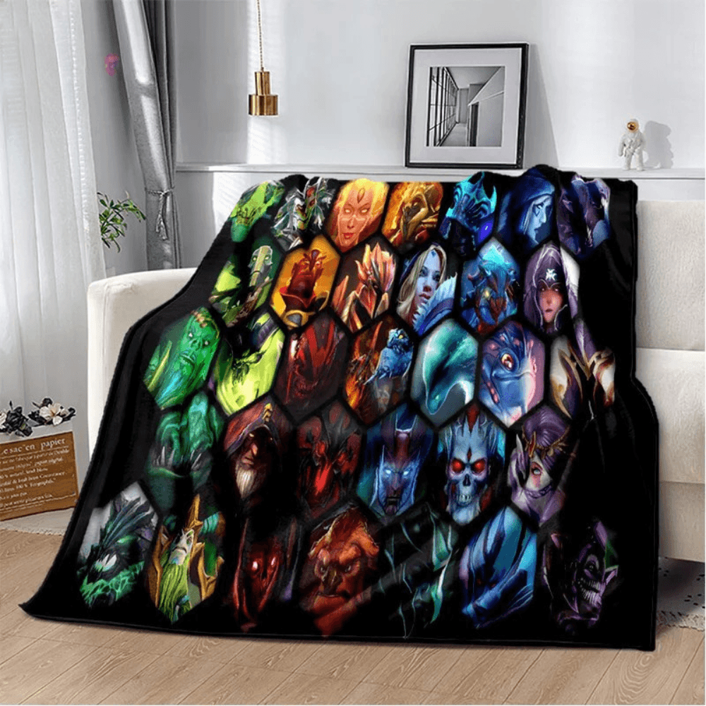 Soft cozy Dota 2 blanket for bedroom