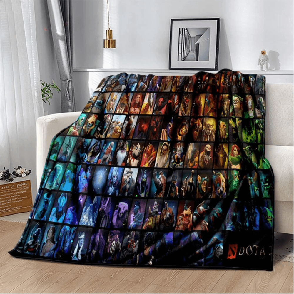Dota 2 gaming blanket for travel and picnic