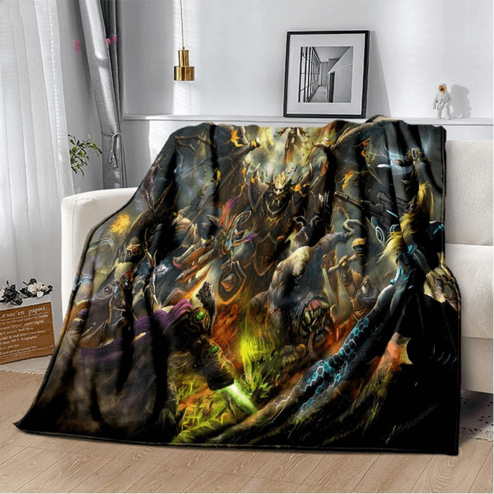 Soft gaming blanket for Dota 2 fans