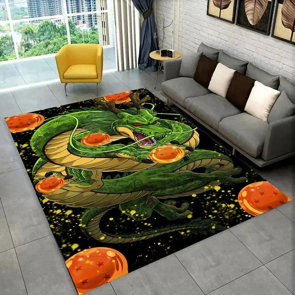 DBZ sofa corner mat with soft plush finish and detailed 3D art