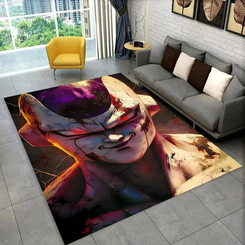 Frieza anime rug in final form with galactic background