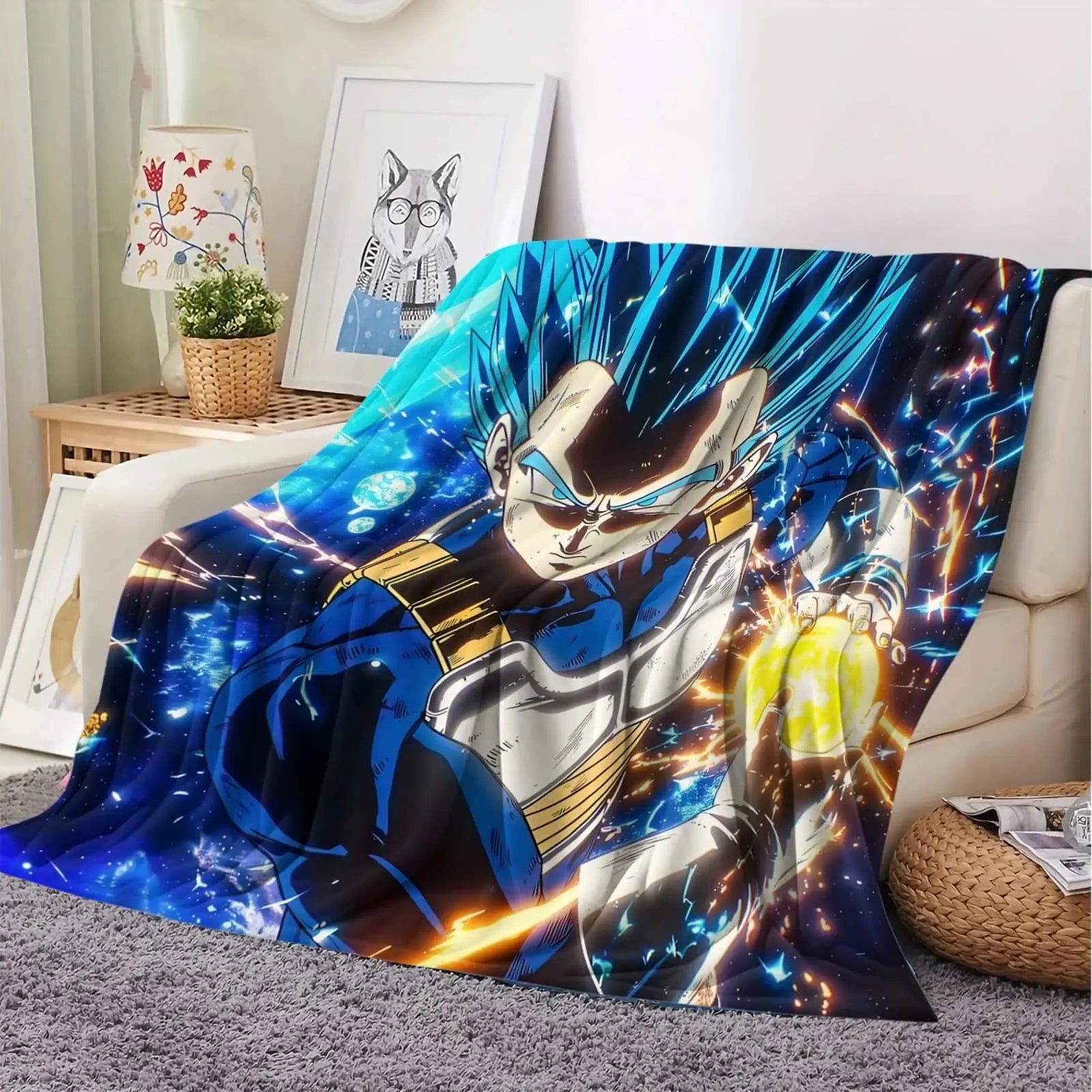 Dragon Ball Z Vegeta 3D Throw Blanket