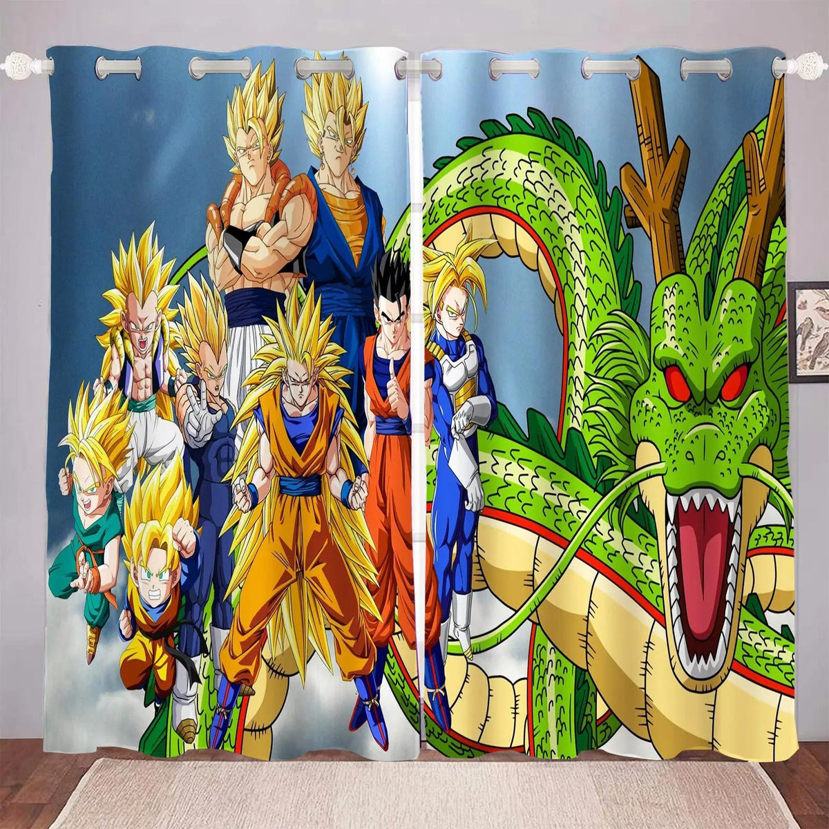 Dragon Ball window drapes