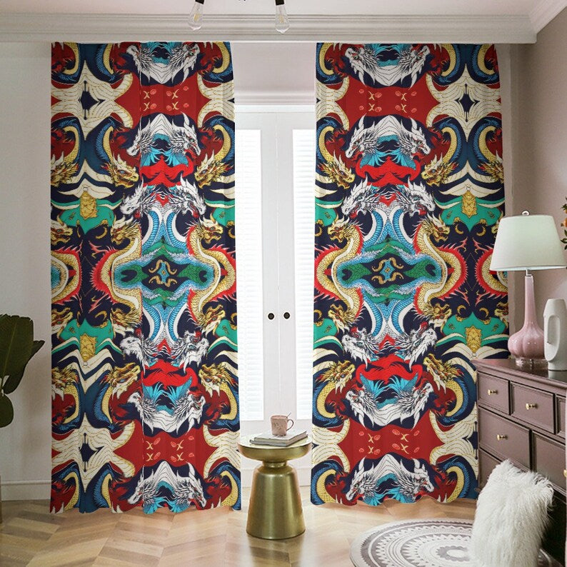 Dragon Black Out Curtains Oriental Asian Chinese Dragons
Graffiti Room Darkening Living Room Man Cave Blackout Curtain Drapes Japanese Dojo