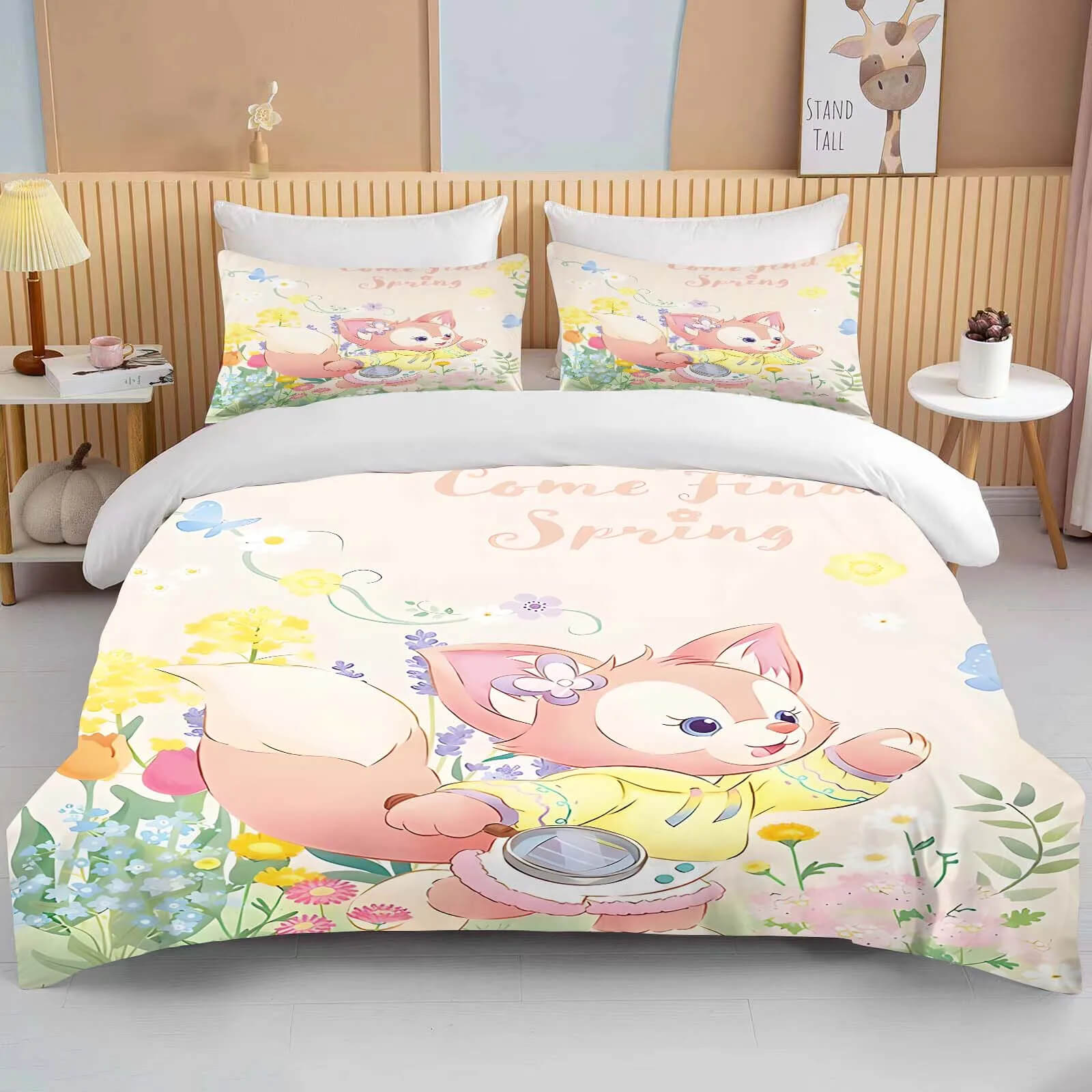 Soft Duffy and Friends duvet cover for teens bedroom