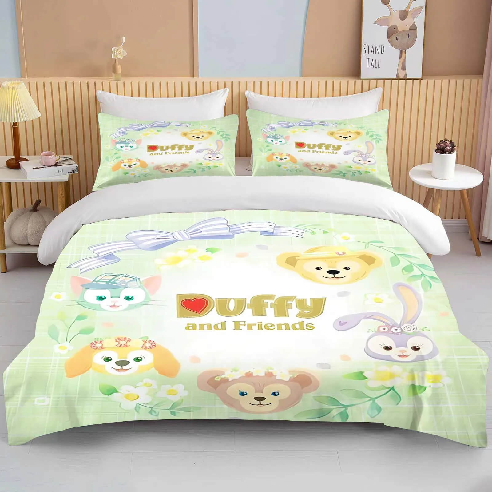 Cozy Duffy and Friends duvet cover for adults bedroom