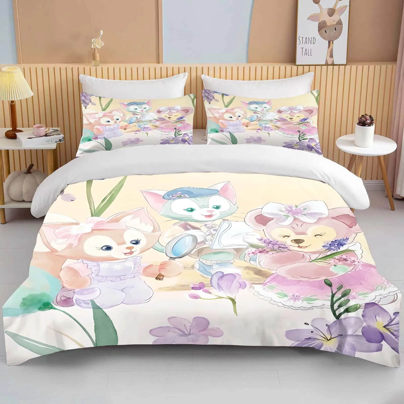 Cute Duffy and Friends bedspread for children