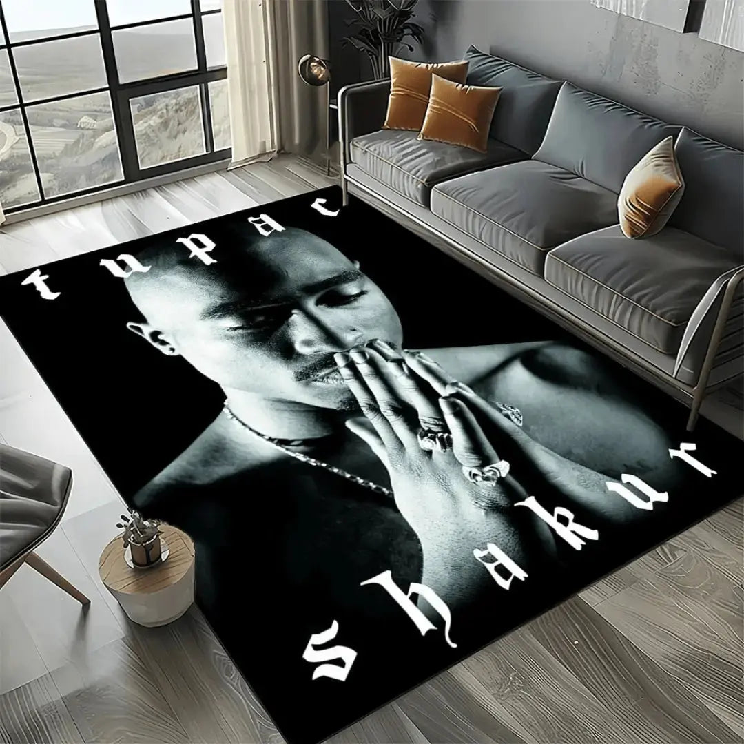 Soft and cozy Tupac Shakur's rug for bedroom decor