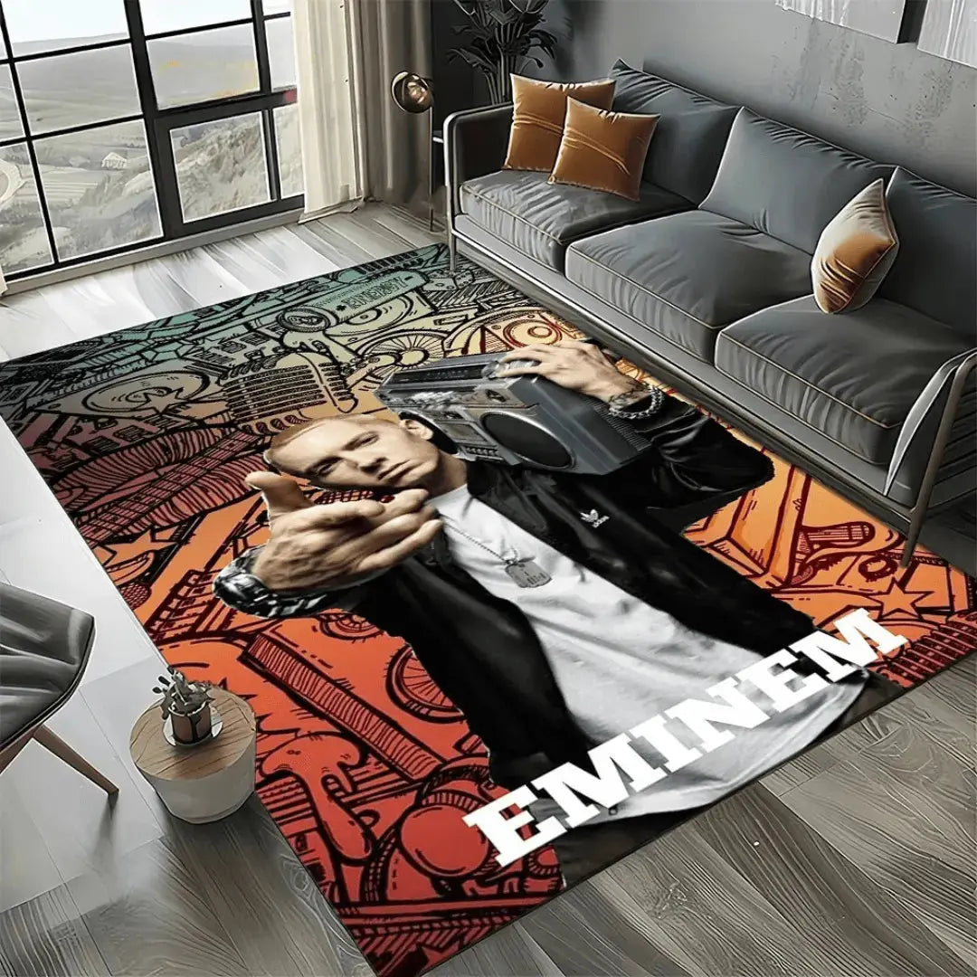 Eminem collectible rap decor area rug