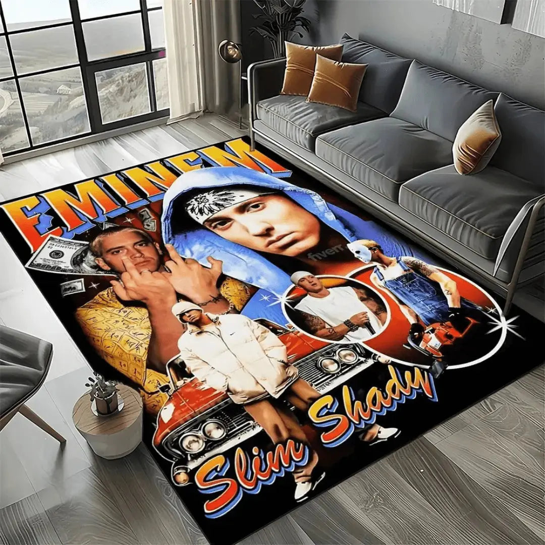 Eminem unique rap legend home accessory rug