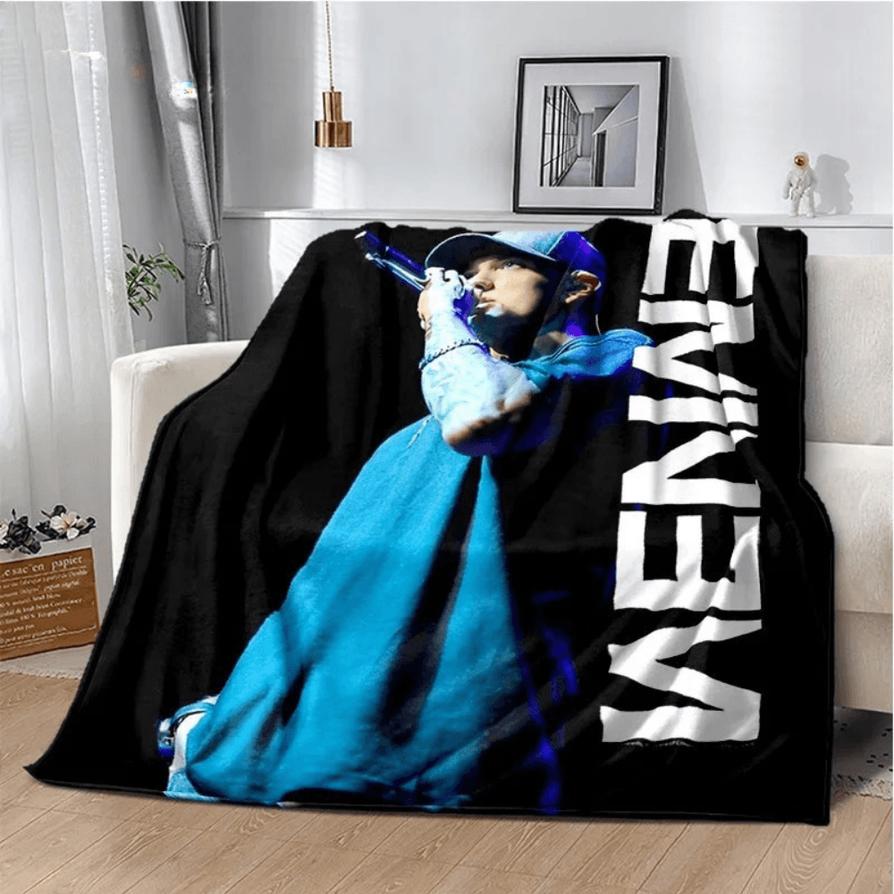 soft plush rap music blanket for adults