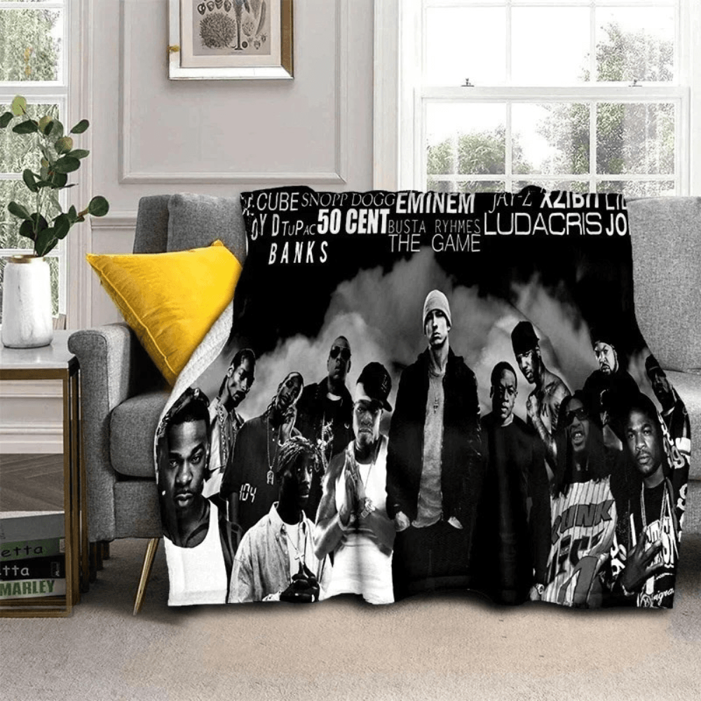 hip hop plush throw blanket for bedroom