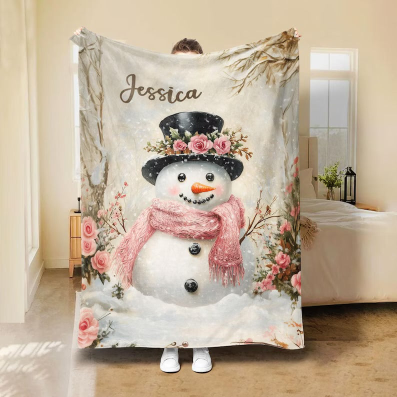 Festive winter design blanket