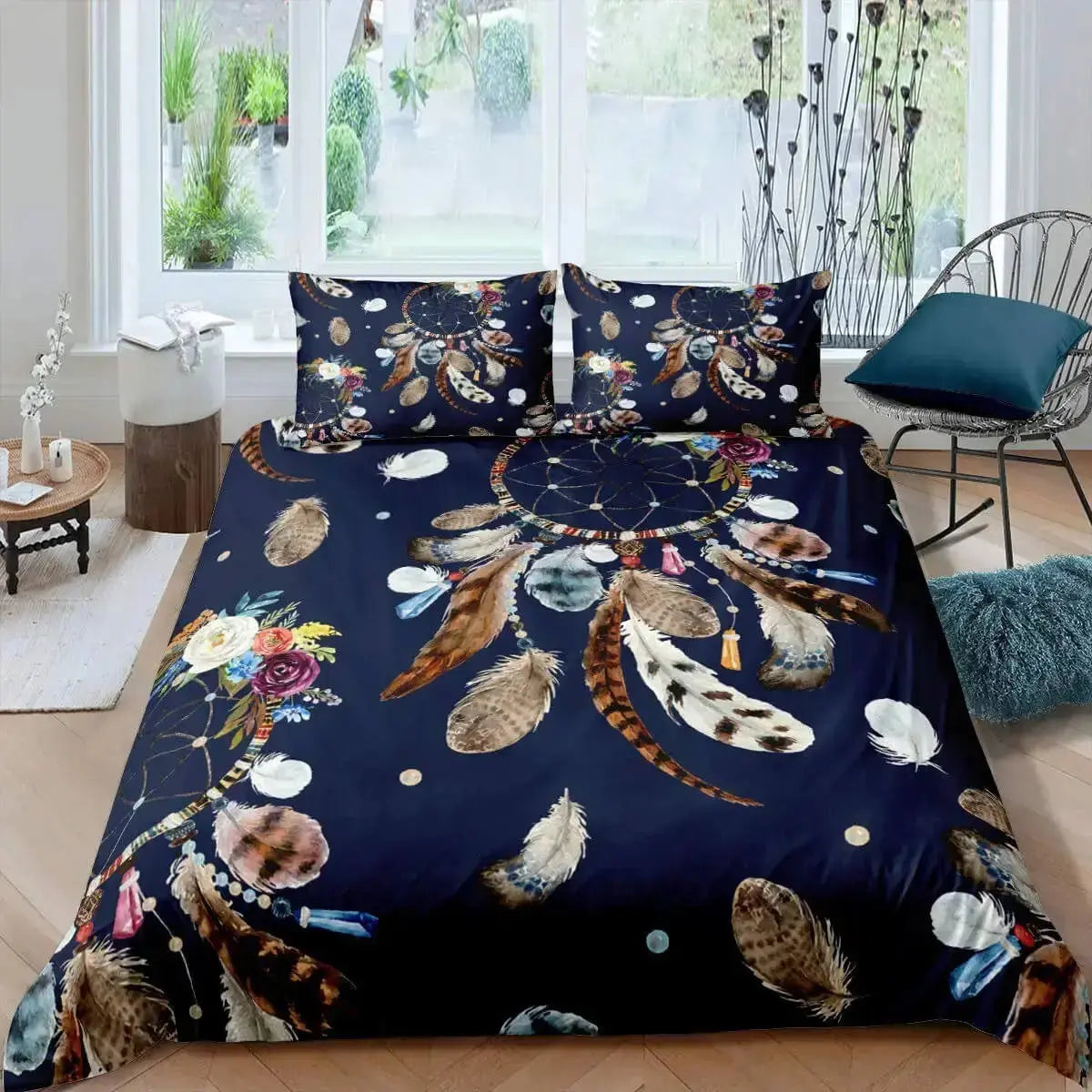 Floral Dreamcatcher Quilt Cover