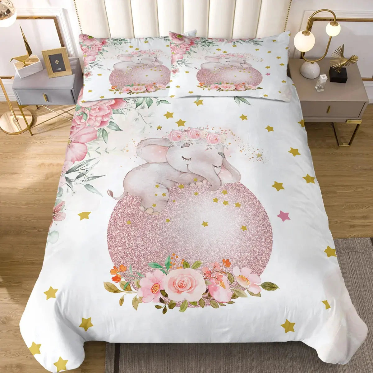 Floral Elephant Duvet Cover My Store
