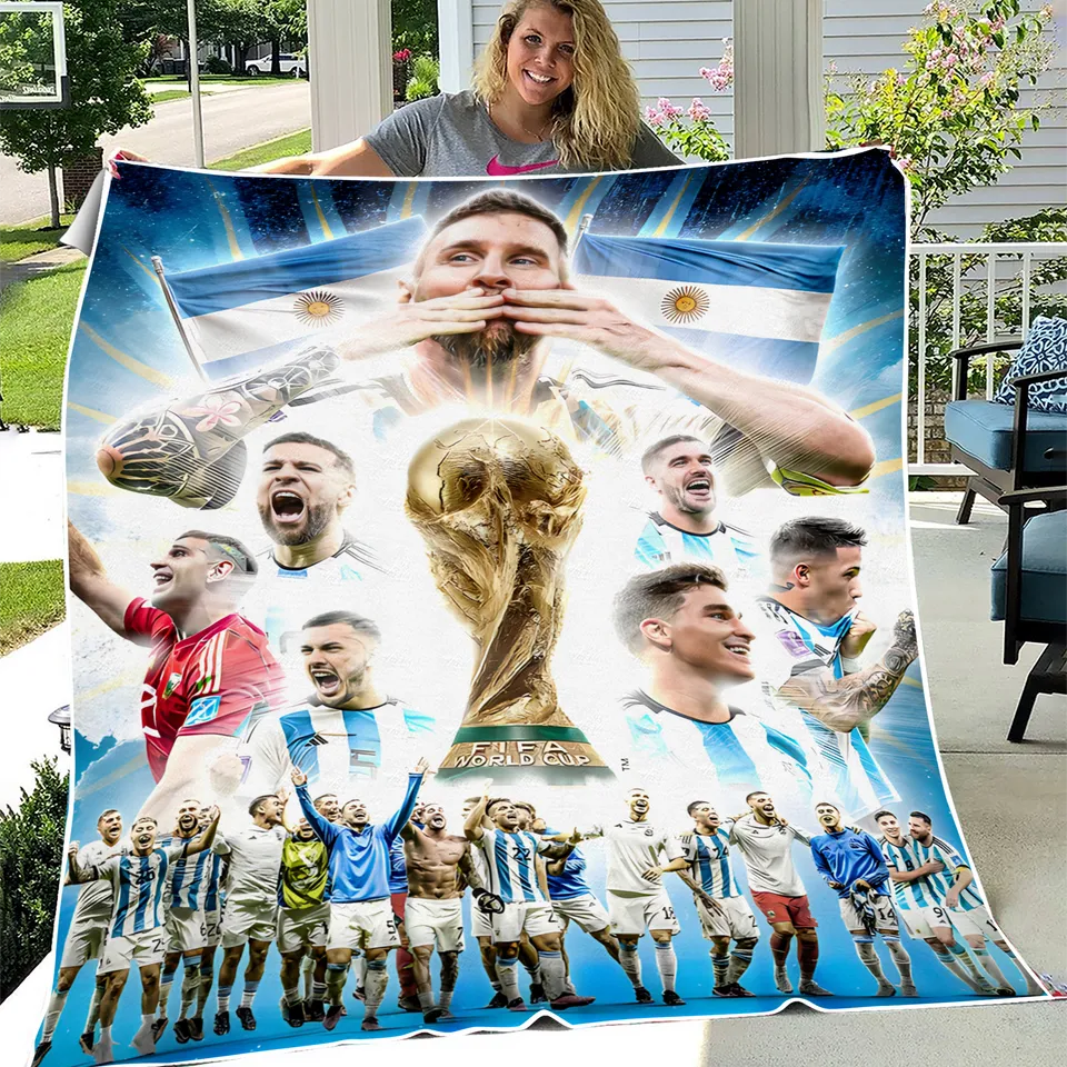 Football fan throw blanket