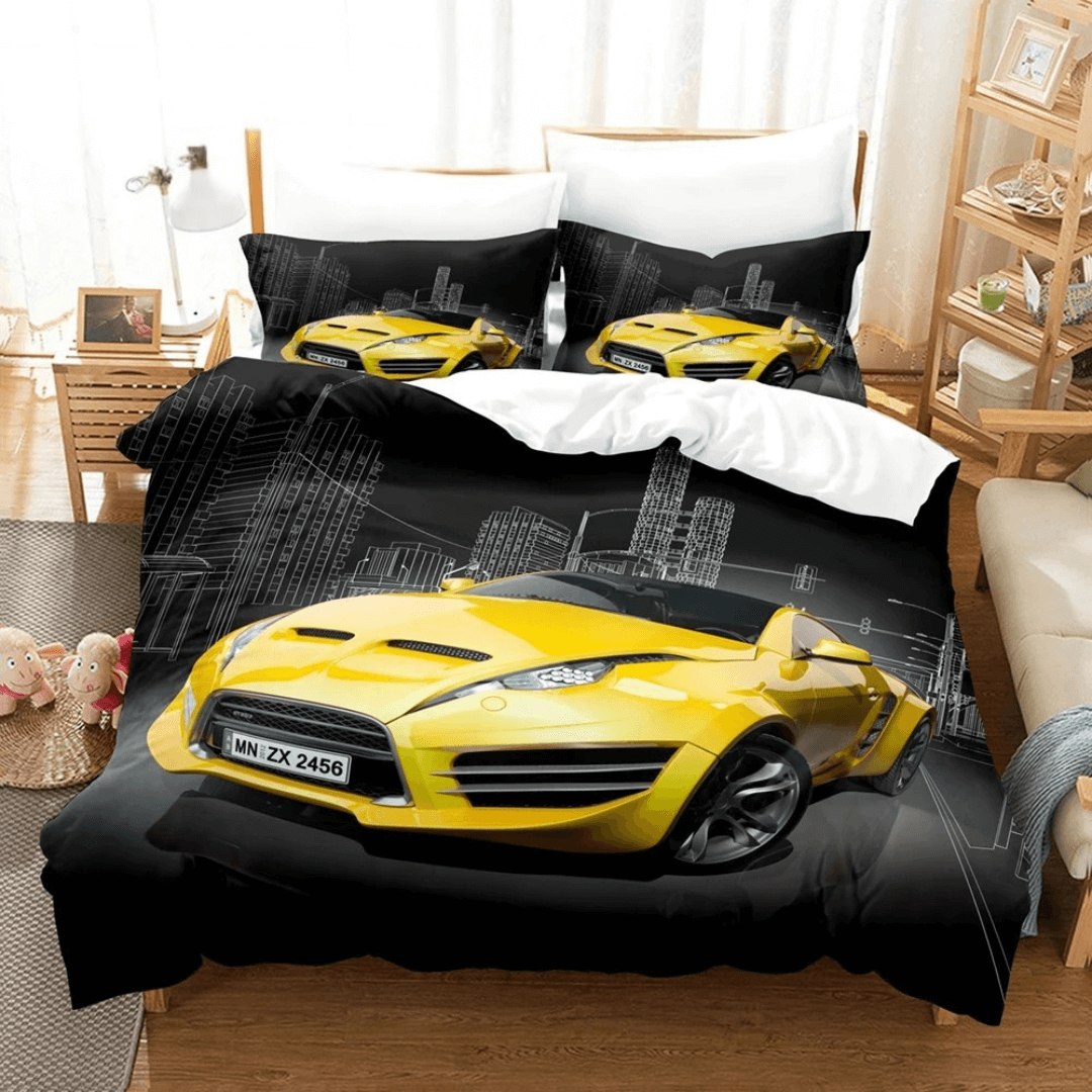 Formula 1 race track bedding set design