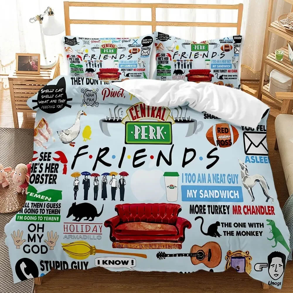 Central Perk inspired Friends bedding set for fans