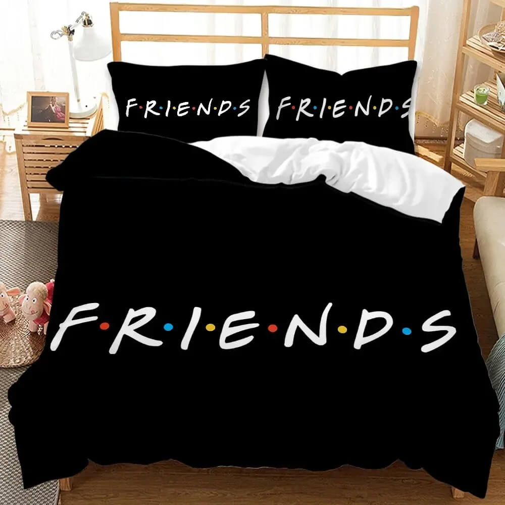Cozy Friends sitcom quilt cover for bedroom decor