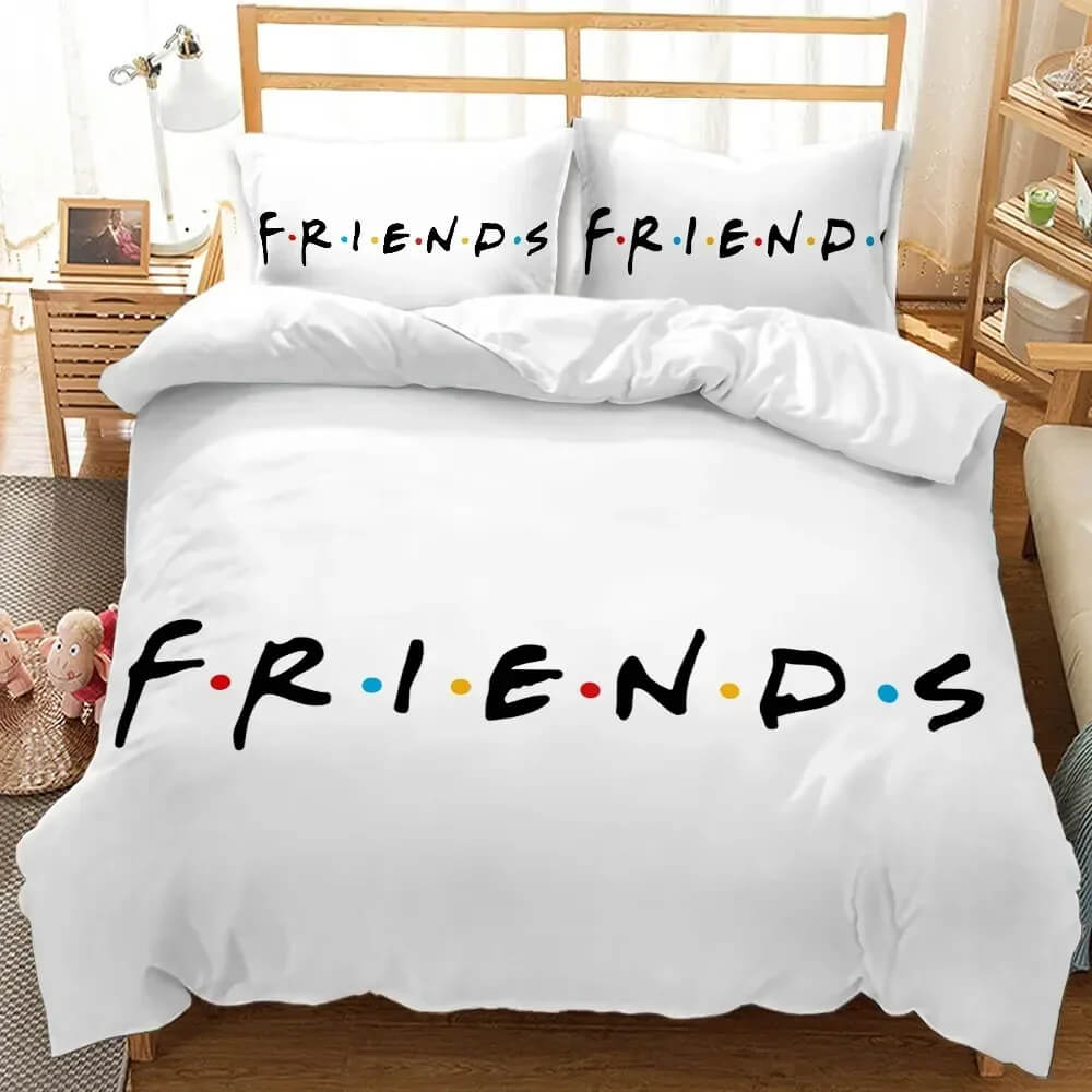 Unique Friends quilt cover for dorm or home decor