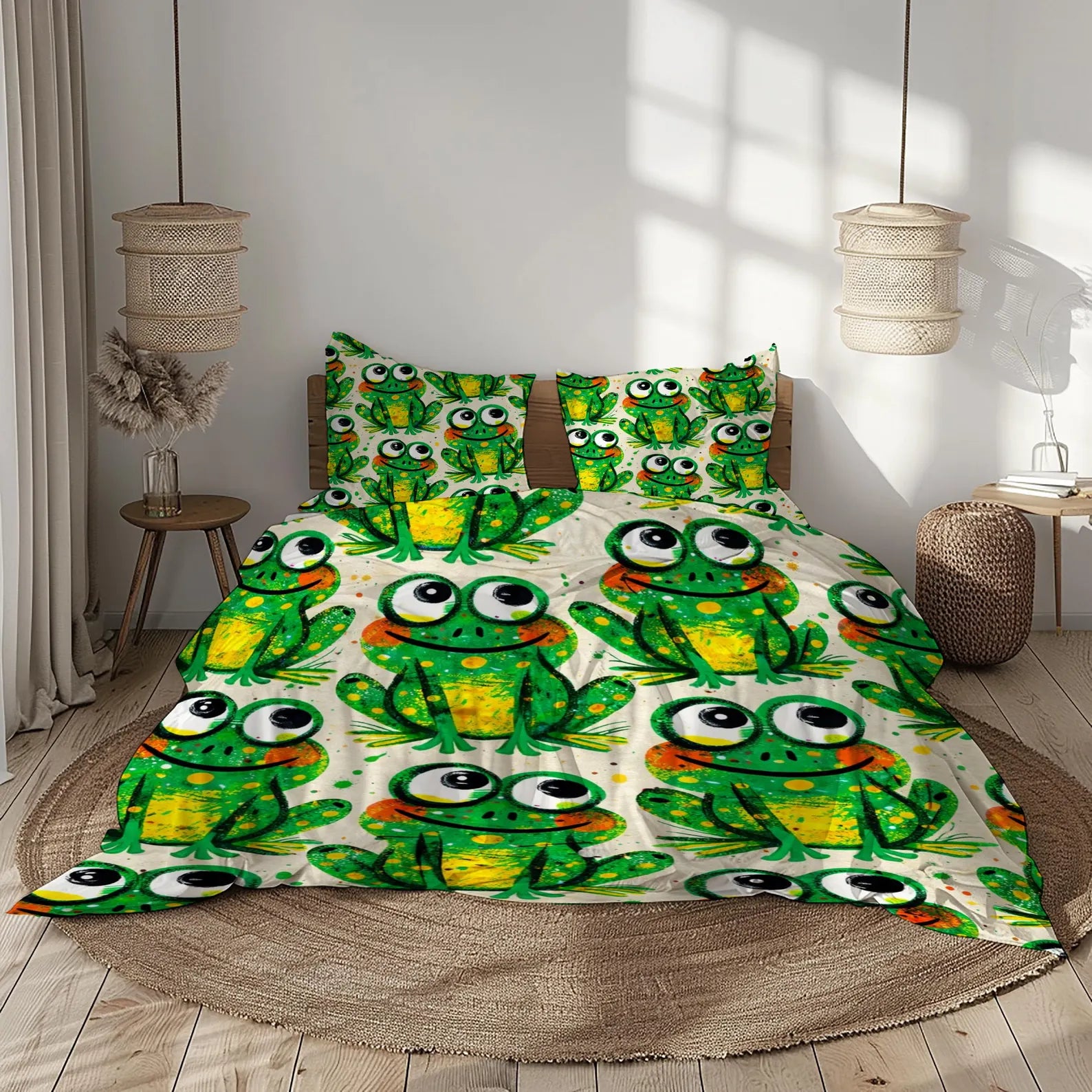 Cartoon frog animal doona cover