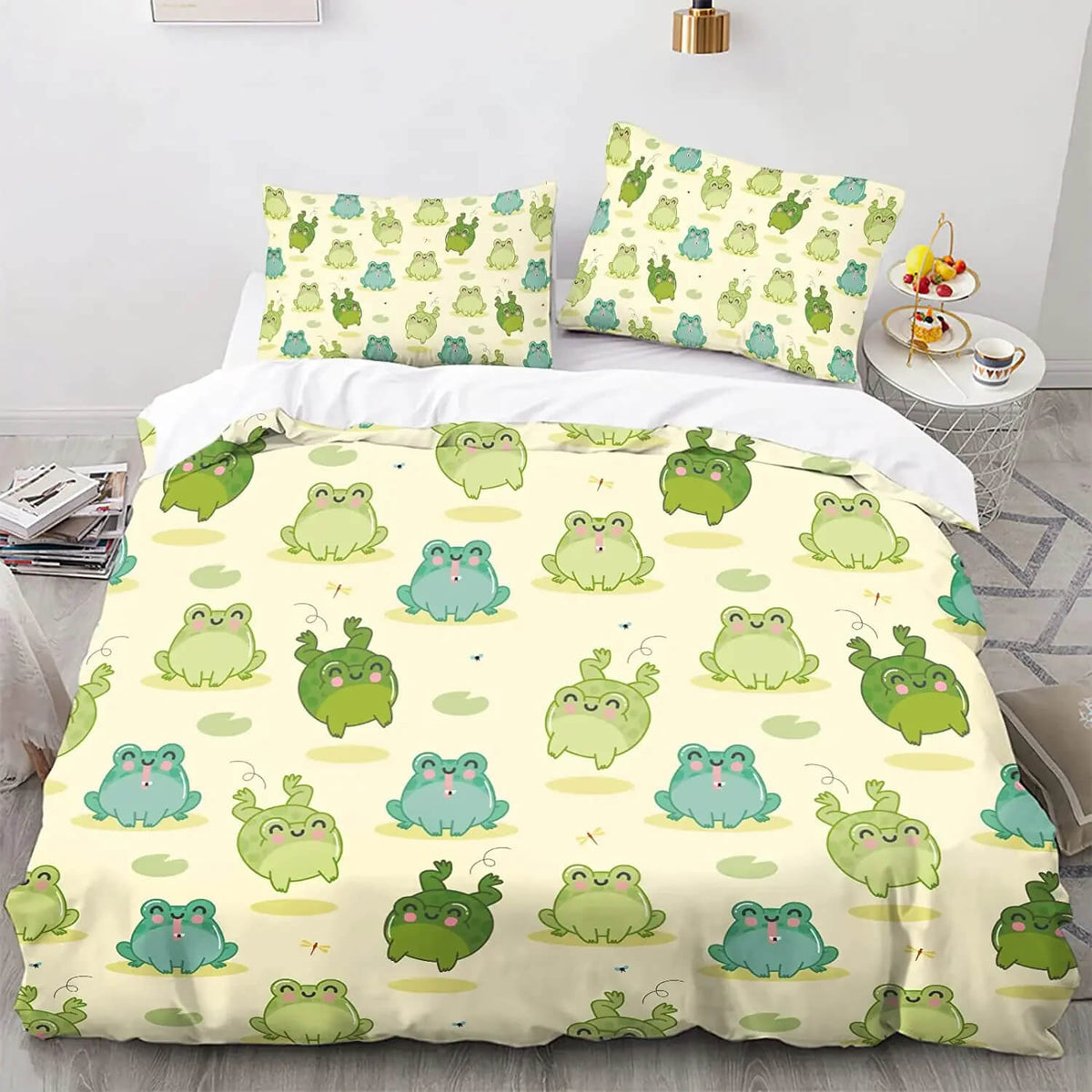 Cartoon frog bedding set